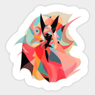 Bat Lady Standing Sticker